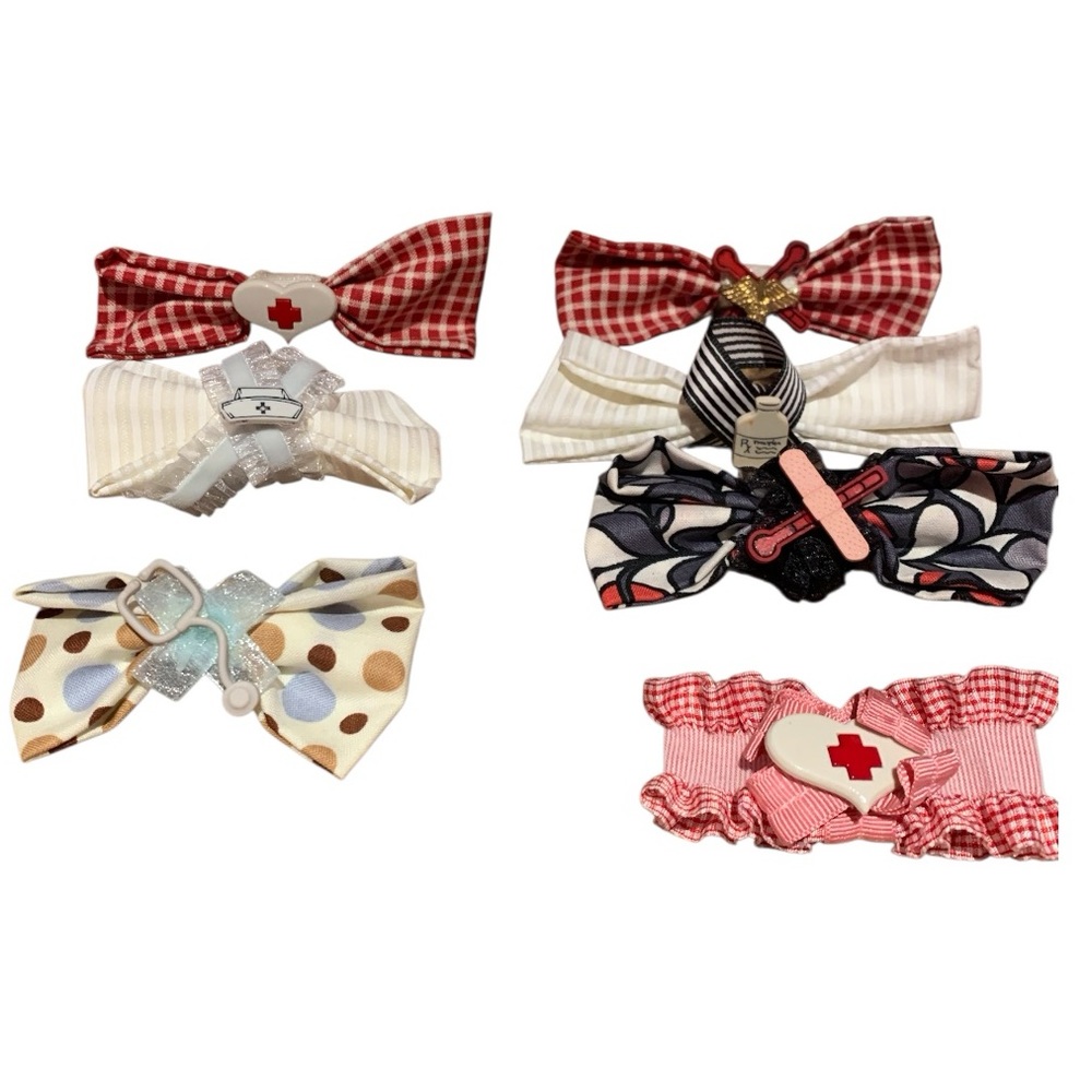 Assorted Hair Bows Set for healthcare workers